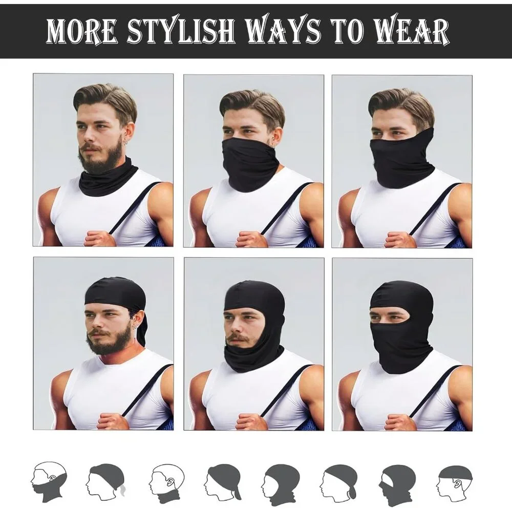 6 Pack Ski Masks Lightweight UV Protection Full Face Cover for Outdoor